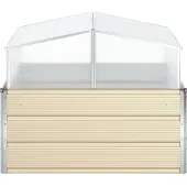 vidaXL Plantenbak Ivoor 100 x 100 x 77 cm Gegalvaniseerd staal