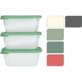 Koopman HH - vershoudbakje set 3-delig transparant 900ml kunststof.