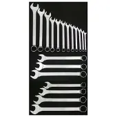 FAMEX 10344-19 Set van 19 combinatiesleutels in chroom vanadium staal