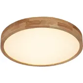 QAZQA Scandinavische plafondlamp hout 50cm incl. LED dimbaar - Pecker