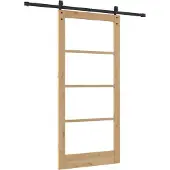 vidaXL Schuifdeur ORKDAL Natuurlijk en zwart 93 x 202 cm