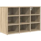 vidaXL Schoenenkast 77,5 x 30 x 51 cm Bewerkt hout Sonoma Eiken