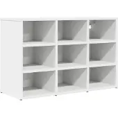 vidaXL Schoenenkast 77,5 x 30 x 51 cm Bewerkt hout Wit