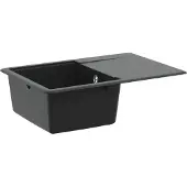 vidaXL Wasbak Zwart 670 x 460 mm Graniet