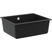vidaXL Wasbak Zwart 530 x 460 mm 80% Kwarts en 20% Hars