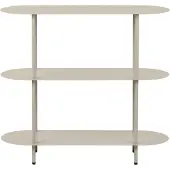 Ebuy24 Wandkast Rieti - Metaal Zand 3-Planken - 90x31x81cm