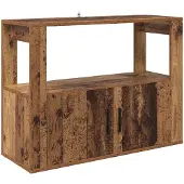 vidaXL Dressoir Oud hout 80 x 30 x 60 cm Bewerkt hout