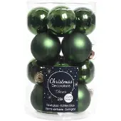 Cilgro Kerstballen set 16-delig | glas | dennengroen | 3,5cm