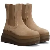 FitFlop F-Mode Suède Dames Beige Laarzen