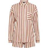 LASCANA Korte pyjama bruin / wit