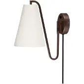 Globen Lighting Wandlampe , Lou, Brons / Oudmessing, Woonkamer, Stof, Designer