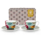 Pip studio Koffiekop Home Cups And Saucers Blooming Tales Fantasy Blue (Set van 2)
