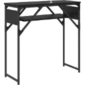 vidaXL Consoltabel Zwart Eiken Bewerkt hout 75x30x75cm
