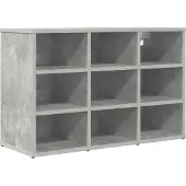 vidaXL Schoenenkast 77,5 x 30 x 51 cm Bewerkt hout Betongrijs