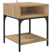 vidaXL Nachtkastje Artisan Eiken 40 x 40 x 50 cm Bewerkt hout