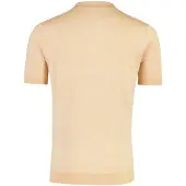 Blue industry korte mouw oranje polo met boord