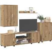 vidaXL Tv-meubelset 140 x 40 x 33 cm Artisan Eiken