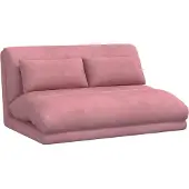 vidaXL Verstelbare vloostoel Roze Fluweel