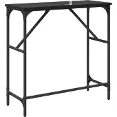 vidaXL Wandtafel Zwart Eiken 75 x 32 x 75 cm Bewerkt hout