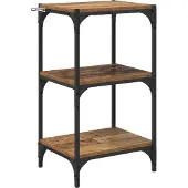 vidaXL Boekenkast Oud hout 40 x 33 x 70.5 cm Geengineerd Hout en IJzer
