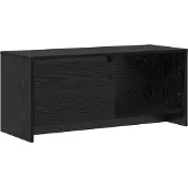 vidaXL Tv-meubelset 90 x 35 x 40 cm Zwart Eiken Bewerkt hout