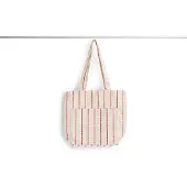HAY Outdoor Market stoffen tas Beige-rood, medium