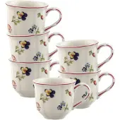 Villeroy & Boch Espressotassen Petite Fleur 80 ml Set van 6