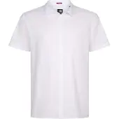 Petrol Industries - Heren Plus Size Effen overhemd met korte mouwen Baja1000 - Wit