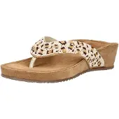 Lazamani Teenslipper kastanjebruin / lichtbruin / wit
