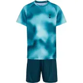 Hummel Trainingspak marine / cyaan blauw / neonblauw