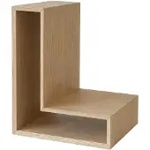 Maze L-shelf wandplank Eiken, 30x38x29 cm