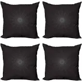 Abakuhaus Alchemy Decoratieve Kussenhoezen, Set van 4, Modern Accent Dubbelzijdige Digitale Print, 45 x 45 cm, Houtskoolgrijs Wit