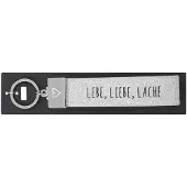 Depesche sleutelhanger vilt zilver met gravure en spreuk Live Love Laugh.