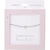 Depesche armband zilver met T-hanger en hartje - vriendschapssieraad.