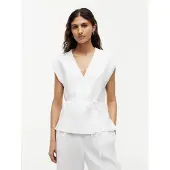 Tommy Hilfiger Gilet 'Blend Wrap Waistcoat' wit