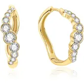 Ania Haie Gold Tide Huggie Hoop Earrings E