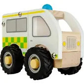 Bigjigs houten ambulance, speelgoedvoertuig,gecertificeerd, geschikt vanaf 12 maanden