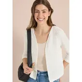 Cecil Gebreid vest wit