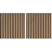 vidaXL Wandpanelen 2 st 60,5 x 60 cm Naturel