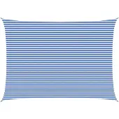 vidaXL Zonneschaduwzeil 5 x 8 m HDPE Rechthoekig Blauw en Wit
