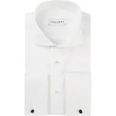 Profuomo Overhemd wit cutaway boord slim fit