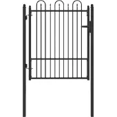 vidaXL Hekpoort DRONTEN 100 x 125 cm Metaal Zwart Vergrendelbaar