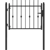 vidaXL Hekpoort ASTEN 100 x 75 cm Metaal Zwart Vergrendelbaar