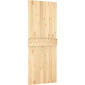 vidaXL Kruisdeur NARVIK 80 x 210 cm Massief Pine Hout (Onbehandeld)