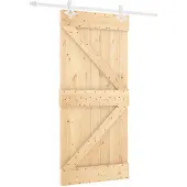 vidaXL Schuifdeur Natuurlijk en Wit 90 x 210 cm Massief grenenhout
