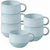 Villeroy & Boch Espressotassen Perlemor Aqua 60 ml Set van 6