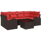 vidaXL Tuinbank Set Bruin 55 x 55 x 37 cm poly rattan