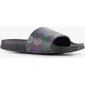 Scapino Zwarte kinder badslippers met smileys maat 39
