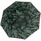 Doppler paraplu Fiber Flex Long AC Imperial Crystal Leaves groen