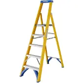 Kippers Rijssen Fiberglass trap Werner platform stepladder 1x5 - 7170518